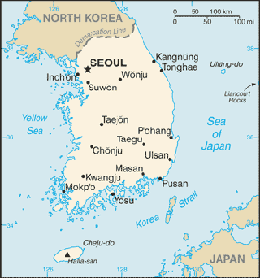 קוריאה הדרומית – גיאוגרפיה