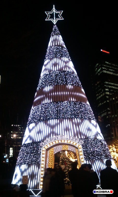 עץ חג מולד בסיאול עם מגן דויד